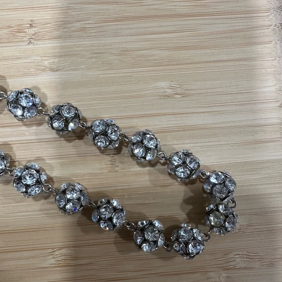 Silver Rhinestone Necklace - Picture 2 of 8